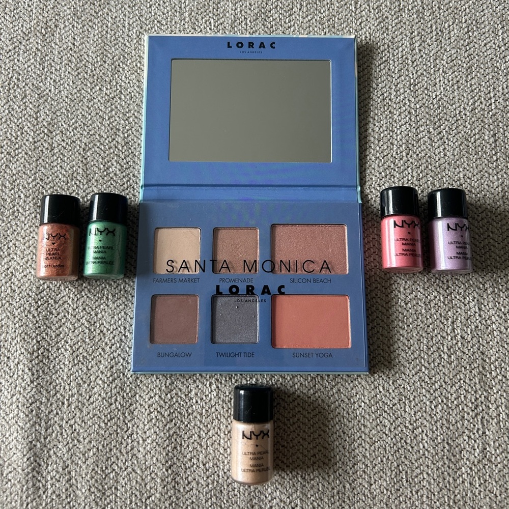 LORAC Santa Monica Palette & NYX pigments
